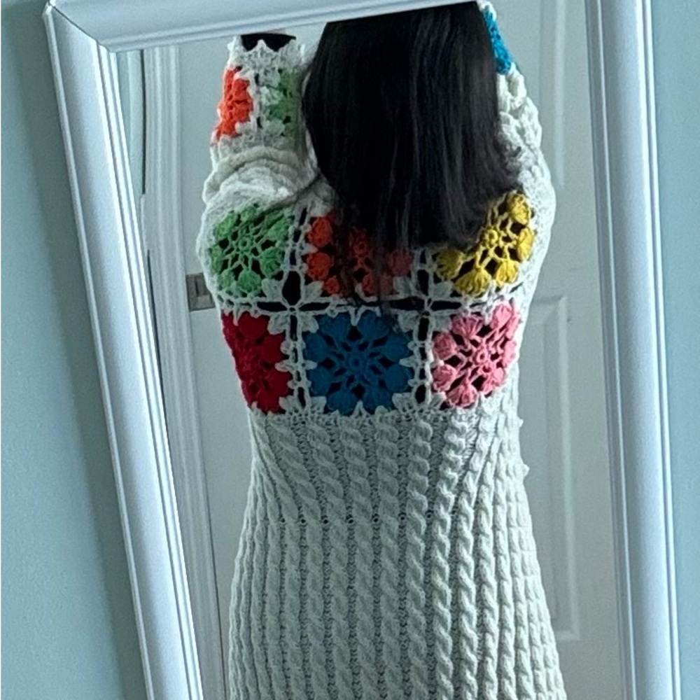 Colorful Crochet Knit Dress - Picture 7 of 8